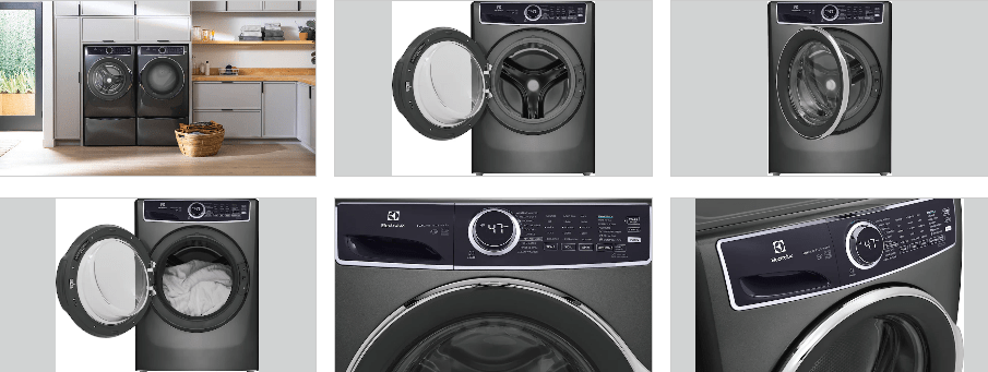 Electrolux ELFW7537AT Front Load Washer, 27 inch Width, ENERGY STAR Certified, 5.2 cu. ft. Capacity, 10 Wash Cycles, 5 Temperature Settings, Titanium