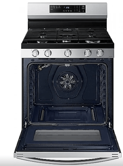 Samsung NX60A6511SS - NX60A6511SS/AA Range, 30 inch Exterior Width, Gas, Self Clean, Convection, 5 Burners, 6.0 cu. ft. Capacity, Storage Drawer, Air Fry, 1 Ovens, Stainless Steel colour Aluminum Griddle