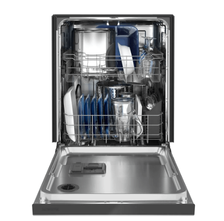 Maytag MDB4949SKZ Dishwasher, 24 inch Exterior Width, 50 dB Decibel Level, Full Console, Stainless Steel (Interior), 5 Wash Cycles, 14 Capacity (Place Settings), Hard Food Disposal, Stainless Steel colour