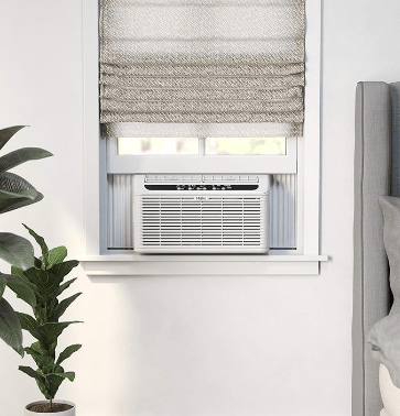 HAIER ESAQ406TZ -Haier 6,200 BTU Ultra Quiet Window Air Conditioner for Small Rooms and Bedrooms, Control Using Remote, 6K Window AC Unit, Easy Install with Included Kit, White, Energy Star