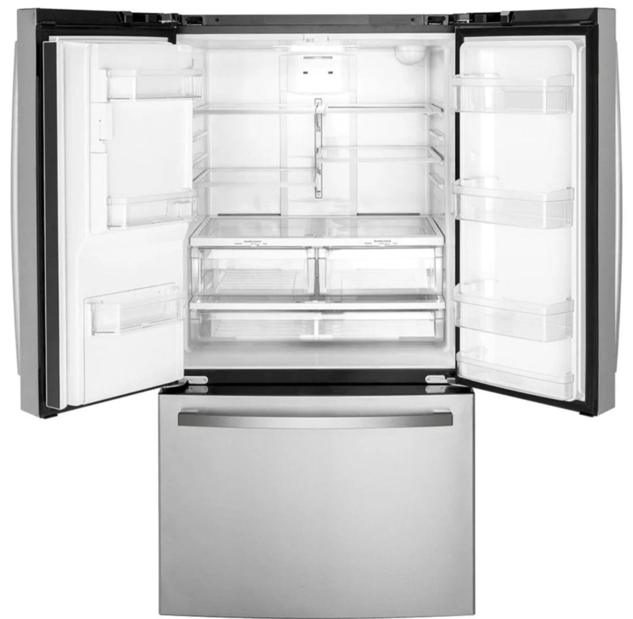 GE GYE21JYMFS French Door Refrigerator, 36 inch Width, ENERGY STAR Certified, Counter Depth, 20.6 cu. ft. Capacity, Stainless Steel colour