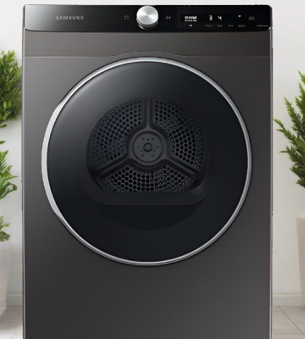 Samsung DV25B6900EX - DV25B6900EX/AC Dryer, 23 1/2" Width, Electric Dryer, 4.0 cu. ft. Capacity, 12 Dry Cycles, 5 Temperature Settings, Stackable, Steel Drum, Grey colour
