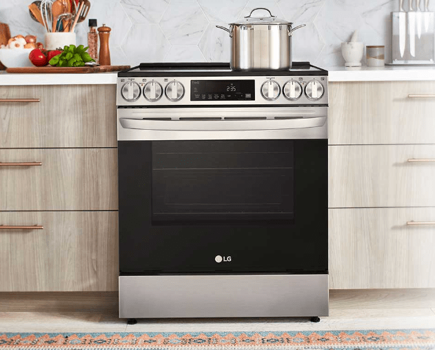 LG 6.3 cu. ft. Smudge Resistant Stainless Steel Smart Wi-Fi Enabled Fan Convection Electric Slide-in Range with Air Fry and EasyClean 1741933 LSEL633CF