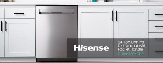 Hisense 24 in European made Stainless Steel Dishwasher with 3rd Rack and Auto Open Dry HUI66360XCUS