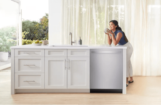 Bosch 300 Series SHX53CM5N Dishwasher, 24 inch Exterior Width, 46 dB Decibel Level, Fully Integrated, Stainless Steel (Interior), 8 Wash Cycles, 16 Capacity (Place Settings), 3 Loading Racks, Wifi Enabled, Stainless Steel colour
