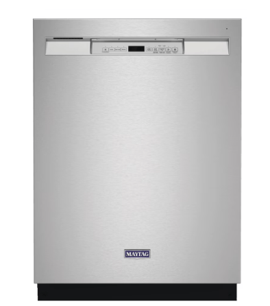 Maytag MDB4949SKZ Dishwasher, 24 inch Exterior Width, 50 dB Decibel Level, Full Console, Stainless Steel (Interior), 5 Wash Cycles, 14 Capacity (Place Settings), Hard Food Disposal, Stainless Steel colour