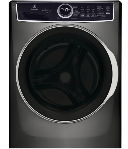 Electrolux ELFW7637AT Front Load Washer, 27" Width, ENERGY STAR Certified, 5.2 cu. ft. Capacity, Steam Clean, 11 Wash Cycles, 5 Temperature Settings, Stackable, 1300 RPM Washer Spin Speed, Water Heater, Titanium colour