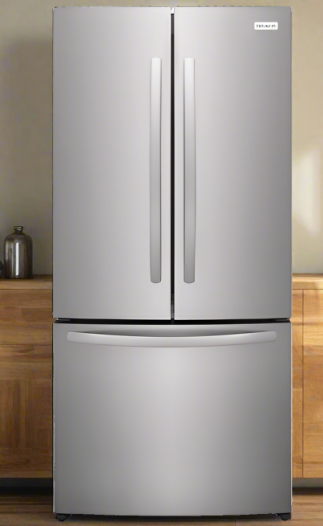 Frigidaire FRFG1723AV French Door Refrigerator, 31 inch Width, ENERGY STAR Certified, Counter Depth, 17.6 cu. ft. Capacity, Brushed Steel colour