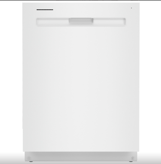 Maytag MDB8959SKW Dishwasher, 24 inch Exterior Width, 47 dB Decibel Level, Fully Integrated, Stainless Steel (Interior), 5 Wash Cycles, 15 Capacity (Place Settings), White colour Ball Bearing Rack Glides