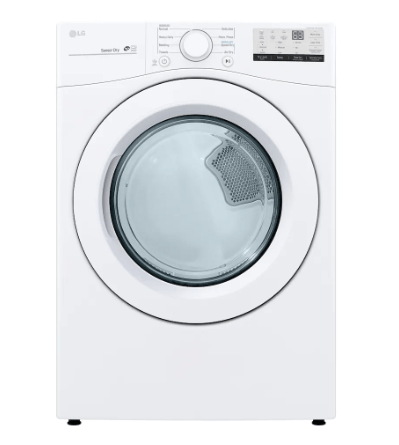 LG DLE3400W Dryer is a 27" wide electric dryer with a 7.4 cu. ft. capacity