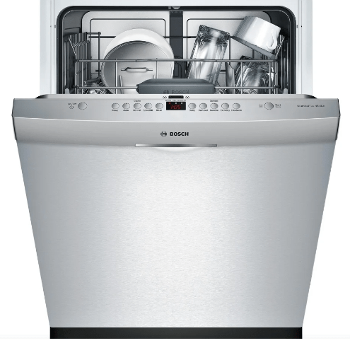 Bosch 300 Series SHSM53B55N Dishwasher, 24" Exterior Width, 46 dB Decibel Level, Fully Integrated, Stainless Steel (Interior), 6 Wash Cycles, 15 Capacity (Place Settings), 2 Loading Racks, Stainless Steel colour