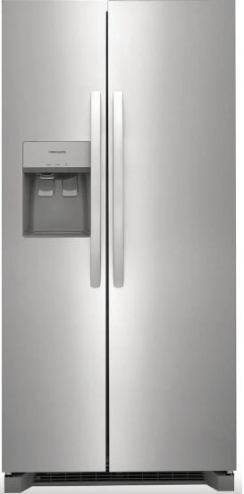 Frigidaire FRSS2323AS Side by Side Refrigerator, 33 inch Width, 22.2 cu. ft. Capacity, Stainless Steel colour