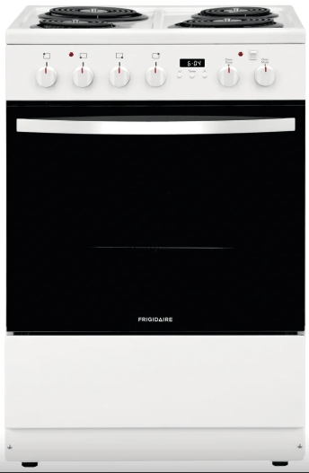 Frigidaire FCFC241CAW/FFEH2422UW Range, 24", Electric Range, Coil Burners (Electric), Convection, 4 Burners, 1.9 cu. ft. Capacity, White