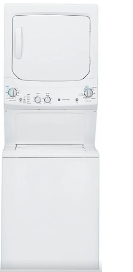 GE GUD27GSSMWW 27 inch Width Washer & Dryer Set, Power Source: Gas, White colour Washer: 9 Wash Cycles, 800 RPM Spin Speed, 3.8 cu. ft. Capacity Dryer: 5.9 cu. ft. Capacity