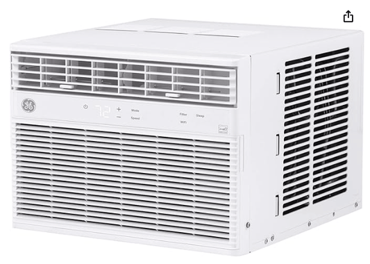 GE	AHTR12ACH2  GE Profile Inverter Window Air Conditioner 12,000 BTU, WiFi Enabled, Ultra Quiet, Energy Efficient for Large Rooms, Easy Installation with Included Kit, 12K Window AC Unit, Energy Star, White