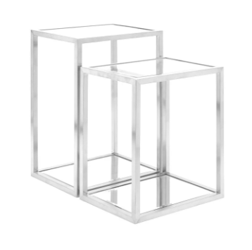 MULTI-LEVEL GY-ET-8166 Polished stainless steel End Table W60*D40*H60CM
