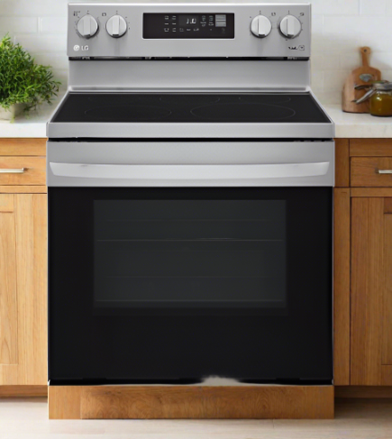 LG LREL6323S Range, 30" Exterior Width, Electric Range, Self Clean, Glass Burners (Electric), Convection, 5 Burners, 6.3 cu. ft. Capacity, Storage Drawer, Air Fry, 1 Ovens, Wifi Enabled, 3200W, Rear Controls, Stainless Steel colour