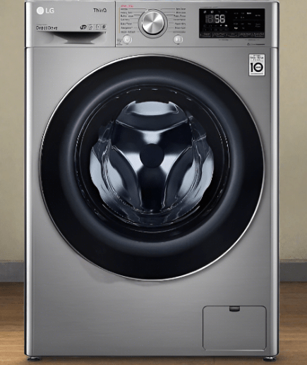 LG WM3555HVA All-in-One Washer Dryer Combo, 24 inch Width, 2.6 cu. ft. Capacity, Steam Clean, 14 Wash Cycles, 5 Temperature Settings, 1400 RPM Washer Spin Speed, Wifi Enabled, Graphite Steel colour Ventless Condensing Drying, All-In-One Washer & Dryer