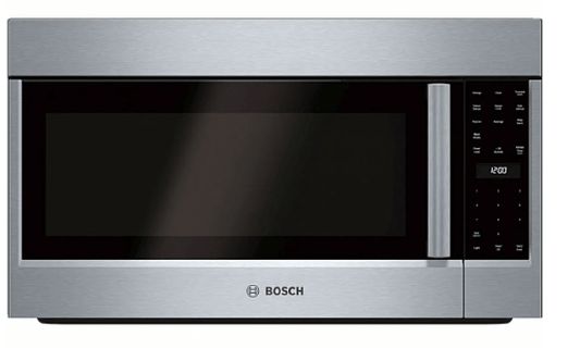 Bosch 500 Series HMV5053C Over the Range Microwave, 2.1 cu. ft. Capacity, 385 CFM, 1000W Watts, LED, 30" Exterior Width, Stainless Steel colour