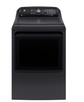 GE GTD69EBPTDG Dryer, 27 1/16 inch Width, Electric Dryer, 7.4 cu. ft. Capacity, 4 Temperature Settings, Diamond Grey colour SaniFresh, Damp Alert,Sensor Dry,Aluminized Alloy Drum