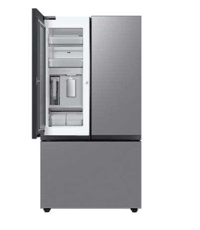 "Bespoke Elegance: 36" SAMSUNG 3-Door French Door Refrigerator with Beverage CenterTM RF30BB6600QLAA