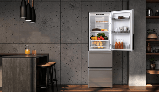 Galanz Bottom-Freezer Refrigerator - 3-Door - 12.3-cu ft - Stainless Steel GLR12BS2E16