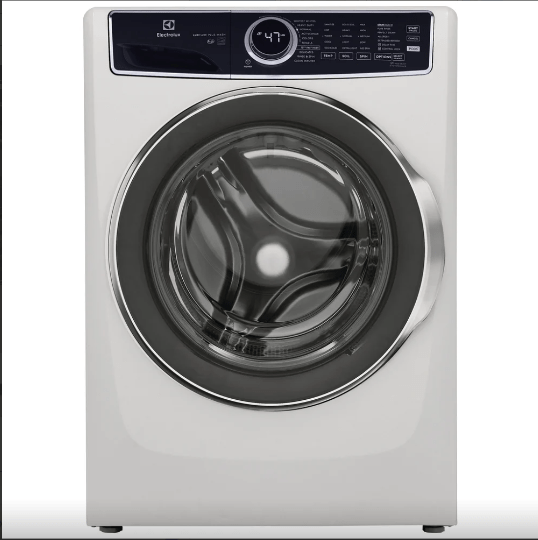 Electrolux ELFW7537AW Front Load Washer, 27", ENERGY STAR Certified, 5.2 cu. ft. Capacity, Steam Clean, 10 Wash Cycles, Stackable, Water Heater, White