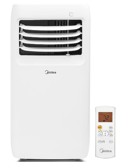 MIDEA	MAP08R1CWT Midea 8,000 BTU ASHRAE (5,300 BTU SACC) Portable Air Conditioner, Cools up to 175 Sq. Ft, Works as Dehumidifier & Fan, Remote Control & Window Kit Included , White