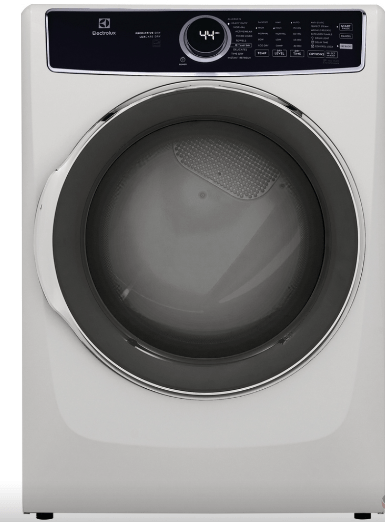 Electrolux ELFG7537AW Dryer, 27" Width, Gas Dryer, 8.0 cu. ft. Capacity, Steam Clean, 10 Dry Cycles, 5 Temperature Settings, Stackable, Steel Drum, White colour