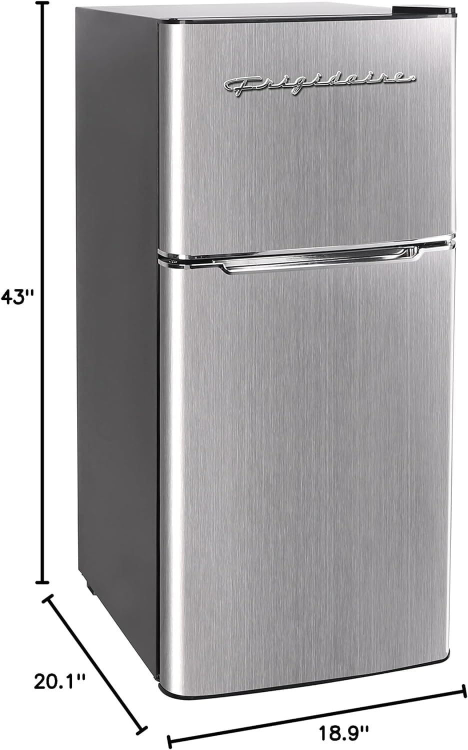 Frigidaire, 4.5 Cu. ft., 2 Door Compact Refrigerator-Chrome Trim, EFR451, Platinum