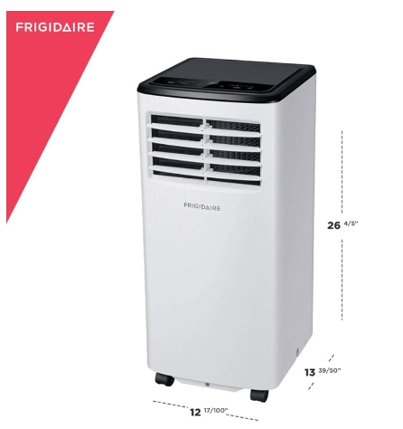 FHPC082AC1 Frigidaire Portable Room Air Conditioner with Dehumidifier Mode 8,000 BTU (ASHRAE) / 5,500 BTU (DOE)