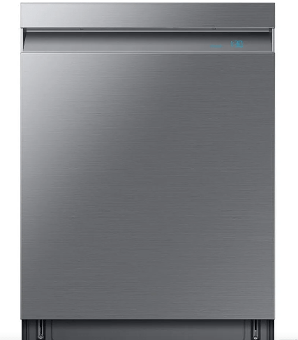 Samsung DW80R9950US Dishwasher, 24" Exterior Width Fully Integrated, Stainless Steel (Interior), 7 Wash Cycles, 15 Capacity (Place Settings), 3 Loading Racks, Wifi Enabled, Stainless Steel colour AquaBlast, Zone Booster, Digital Leak Sensor
