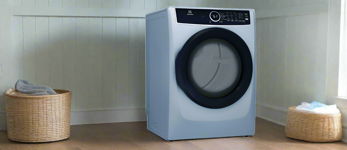 Electrolux 8.0 Cu. Ft. Front Load Electric Dryer with Instant Refresh in Glacier Blue - ENERGY STAR  ELFE743CAG