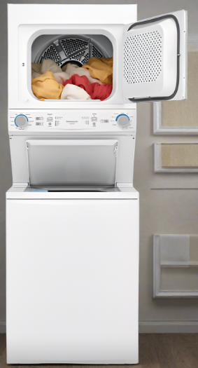 Frigidaire FLCE752CAW Laundry Center, 27" Width, 5.6 Cu. Ft. Capacity (Dryers), Electric, 27" Exterior Width, 10.1 cu. ft. Capacity, White