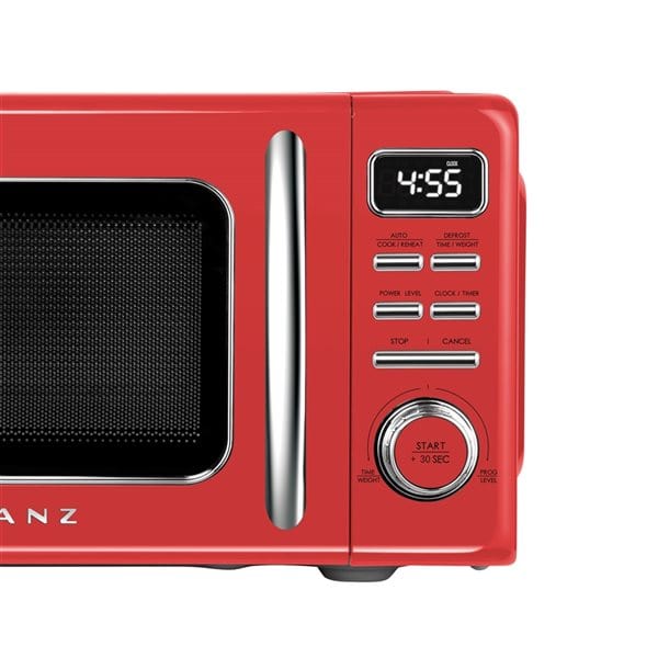 Galanz Retro 0.7-cu ft 700-Watt Countertop Microwave - Red (GLCMKZ07RDR07)