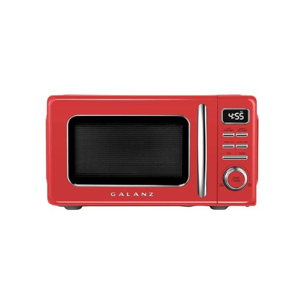 Galanz Retro 0.7-cu ft 700-Watt Countertop Microwave - Red (GLCMKZ07RDR07)