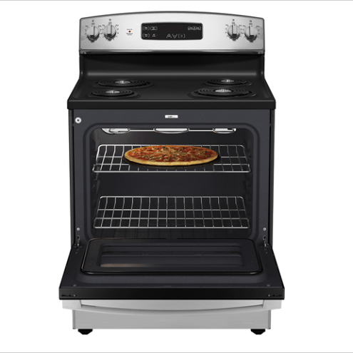 GE JCBS350SVSS Range, Electric, 4 Burners, 1 Ovens, Black