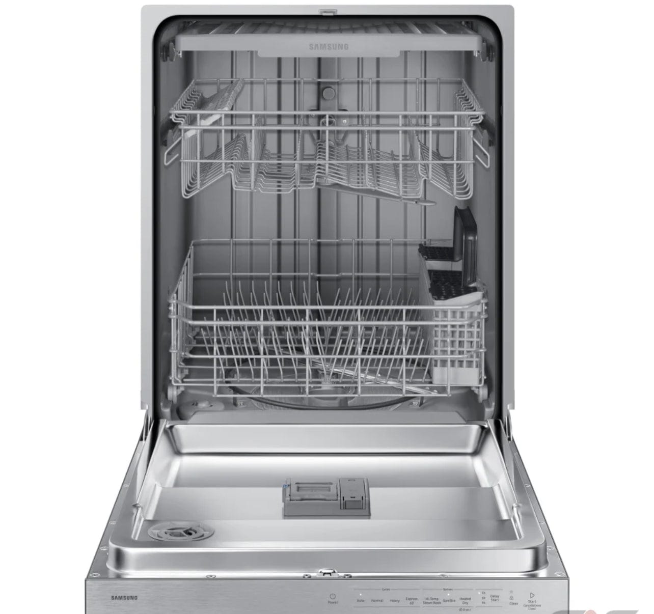 Samsung DW80CG4051SRAA Dishwasher, 24" Exterior Width, 51 dB Decibel Level, Fully Integrated, 4 Wash Cycles, 15 Capacity (Place Settings), 3 Loading Racks, Stainless Steel colour