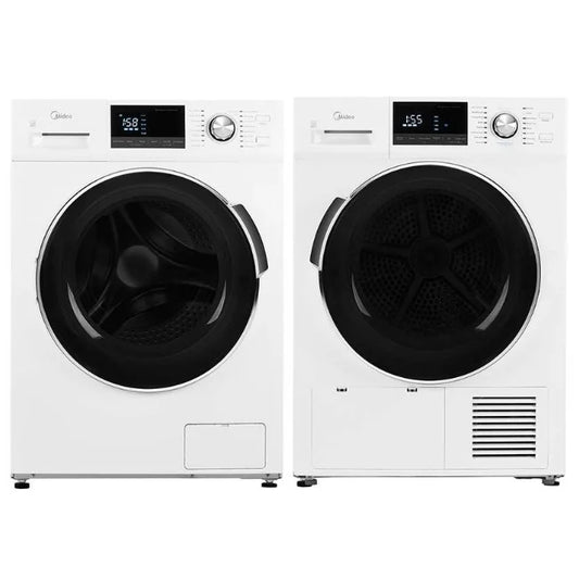 Midea Washer & Dryer Set  Washer & Dryer Sets  Midea  MLH27N5AWWC & MLE27N5AWWC