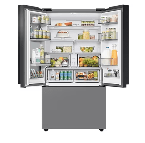 "Bespoke Elegance: 36" SAMSUNG 3-Door French Door Refrigerator with Beverage CenterTM RF30BB6600QLAA