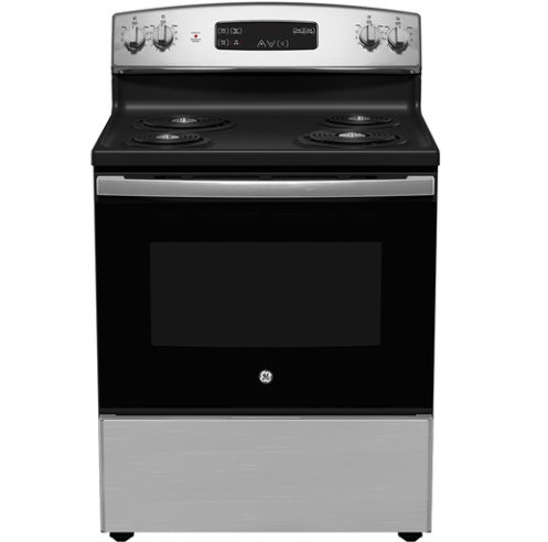 GE JCBS350SVSS Range, Electric, 4 Burners, 1 Ovens, Black