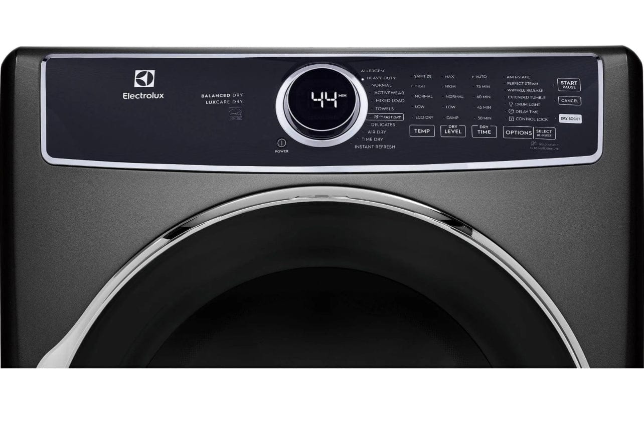 Electrolux ELFE763CAT Dryer, 27" Width, Electric Dryer, 8.0 cu. ft. Capacity, Steam Clean, 11 Dry Cycles, 5 Temperature Settings, Titanium