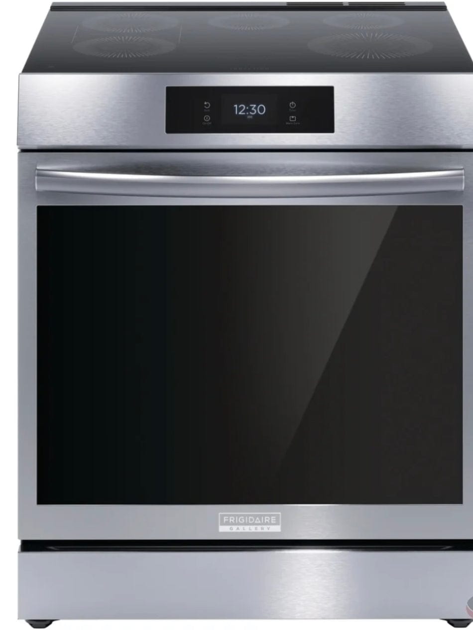 Frigidaire Gallery GCFI306CBD Induction Range, 30 inch Exterior Width, Self Clean, Convection, 5 Burners, 6.2 cu. ft. Capacity, Black Stainless Steel