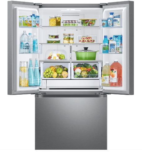 Samsung RF25C5151SR - RF25C5151SR/AA French Door Refrigerator, 33" Width, ENERGY STAR Certified, 24.5 cu. ft. Capacity, Stainless Steel colour SpaceMax Technology, Dual Ice Maker, All Around Cooling, Internal Water Filter