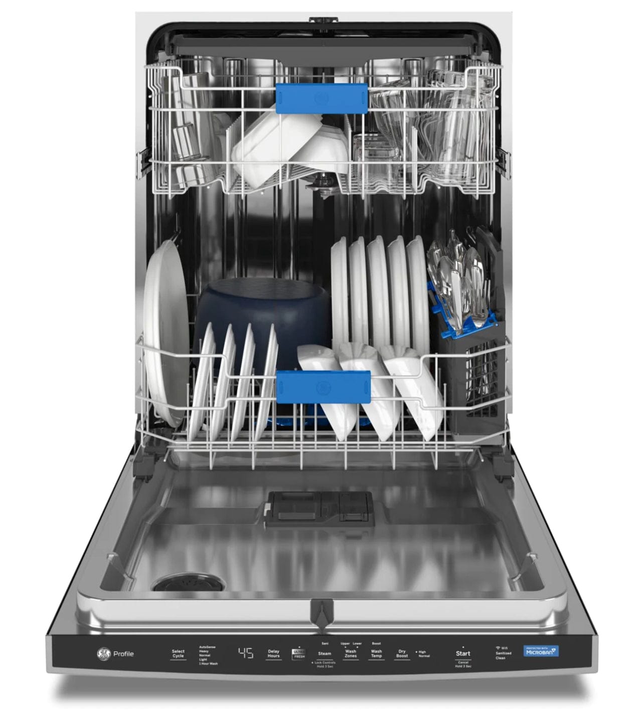 GE Profile PDP755SYRFS Dishwasher, 24" Exterior Width, 42 dB Decibel Level, Stainless Steel (Interior), 5 Wash Cycles