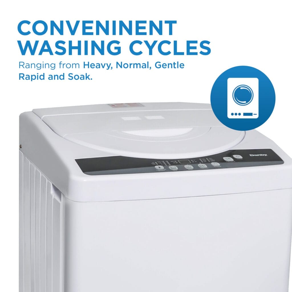 Danby 1.8 cu. ft. Compact Top Load Washing Machine in White.  Box Packed 1 Year Warranty 

DWM065A1WDB-6