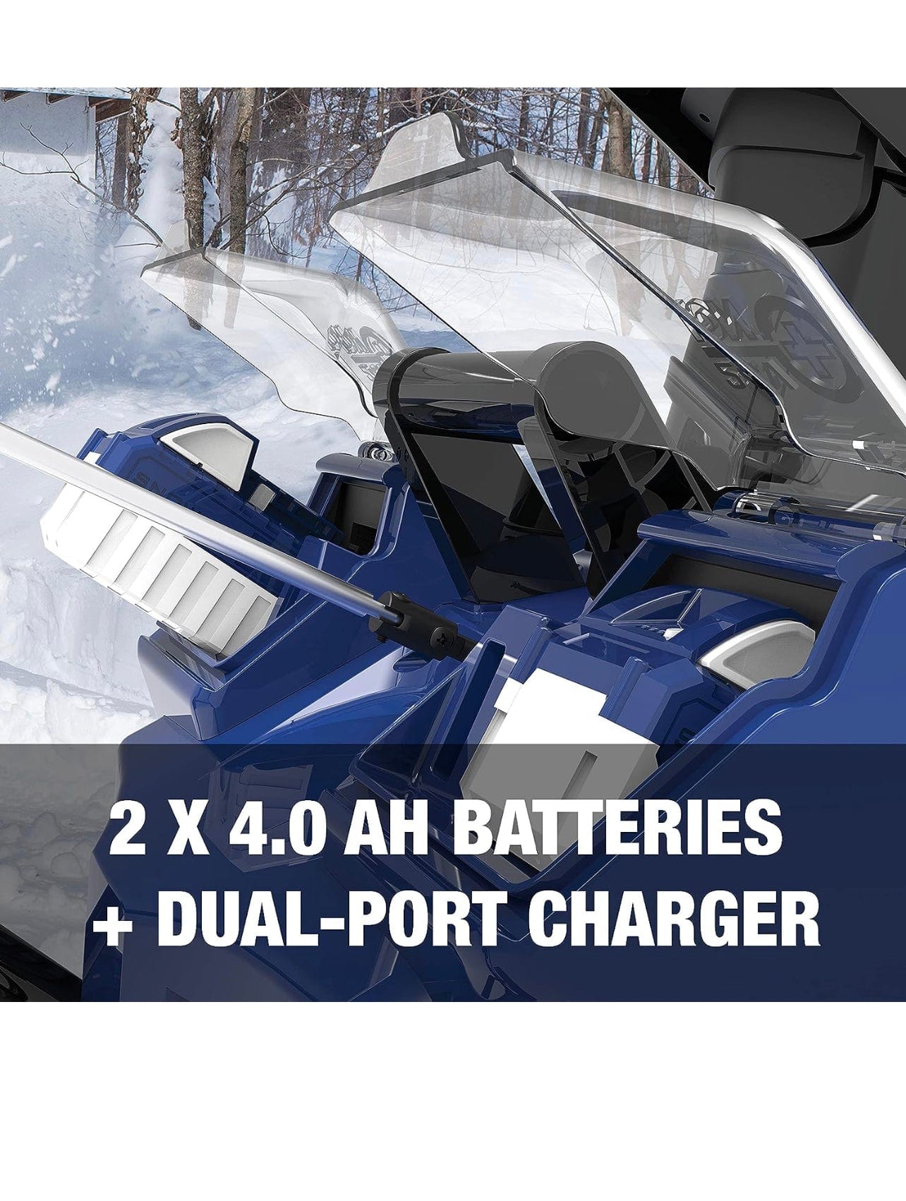 Snow Joe 24V-X2-SB18-XR 48-Volt* IONMAX Cordless Snow Blower Kit | 18-Inch | W/ 2 x 5.0-Ah Batteries and Charger