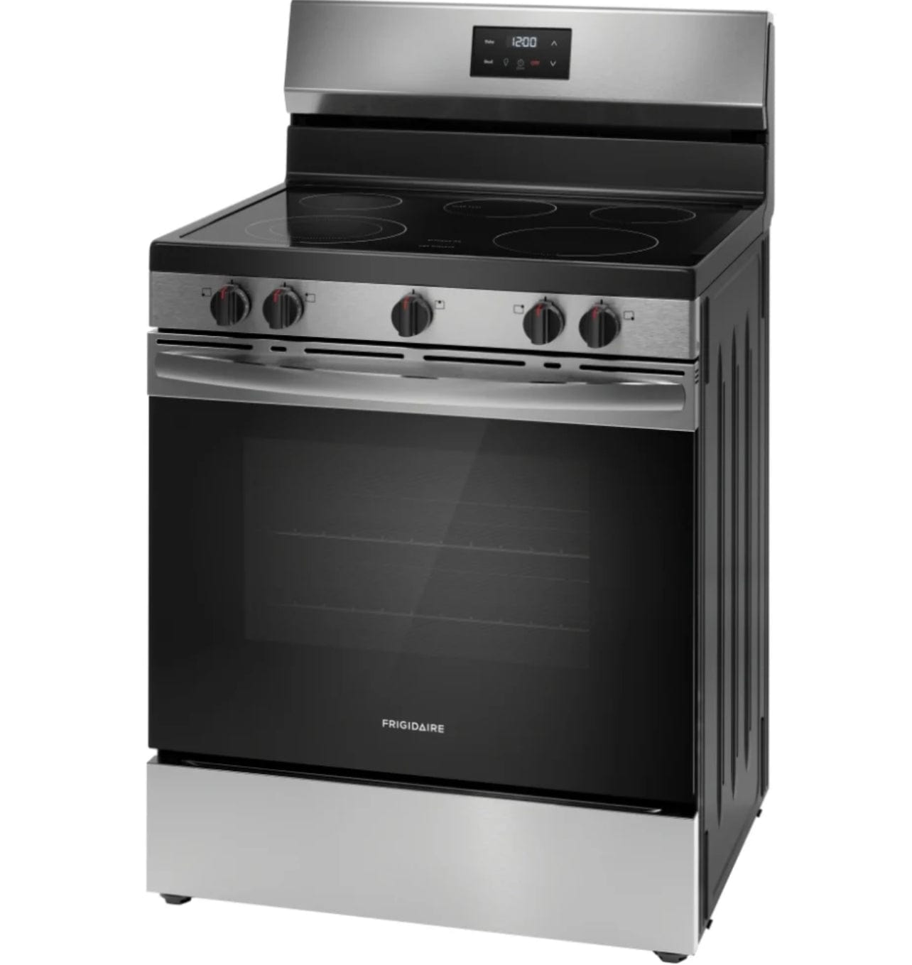 Frigidaire FCRE305CBS Electric Range, 30 inch Exterior Width, 5 Burners, 5.3 cu. ft. Capacity, Storage Drawer, 1 Ovens, Stainless Steel colour