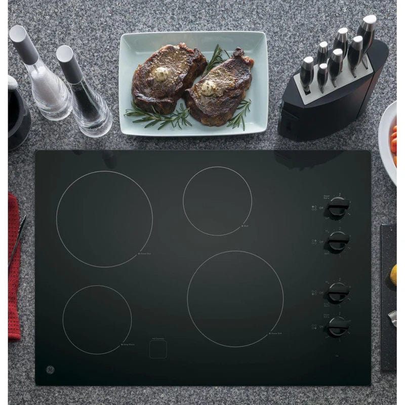 GE 30-inch Built-in Electric Cooktop (JP3030DJBB)