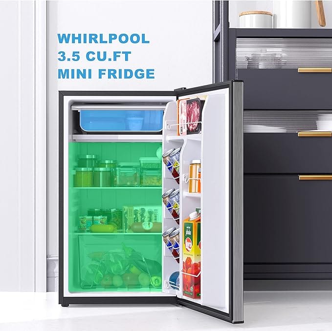 Whirlpool 3.5 cu.ft. 1 Door Refrigerator, SS Look - ENERGY STAR® (WHR35S1E)